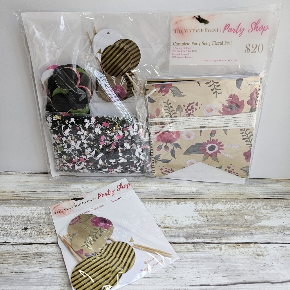 Vibrant Gold and Pink Party Decorations Set